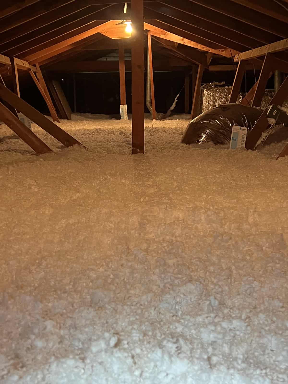 Insulated Attic At A Home In Forney